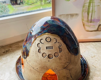 Teelichtofen Mond Keramik