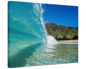 Secluded Wave Canvas Print, Ocean Wall Art