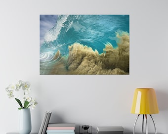 Ocean Cloud Canvas Print, Coastal Wall Art, Beach Decor