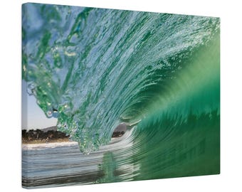 California Sea Glass Canvas Print, Coastal Wall Art