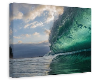 Hawaiian Shorebreak Canvas Print, Ocean Wall Art