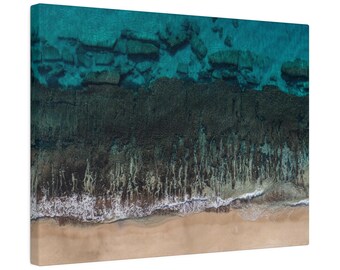 Reef Patterns Canvas Print, Ocean Photography Wall Art