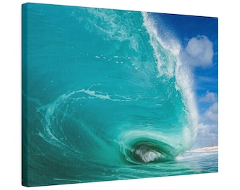 North Shore Wave Canvas Print, Ocean Wall Art
