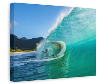 Wave in the Valley Canvas Print, Ocean Wall Art