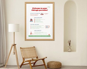 Airbnb Welcome Sign – House Rules Poster, Vacation Rental (PDF)