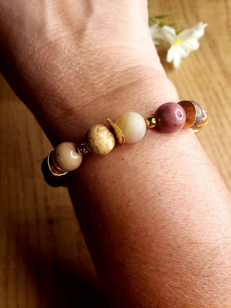 Handmade Jewelry Bracelet Gift for Her Gemstone Bracelet Beaded Stacking Bracelets Stretch Bracelets for Women Multi Stone Bracelet