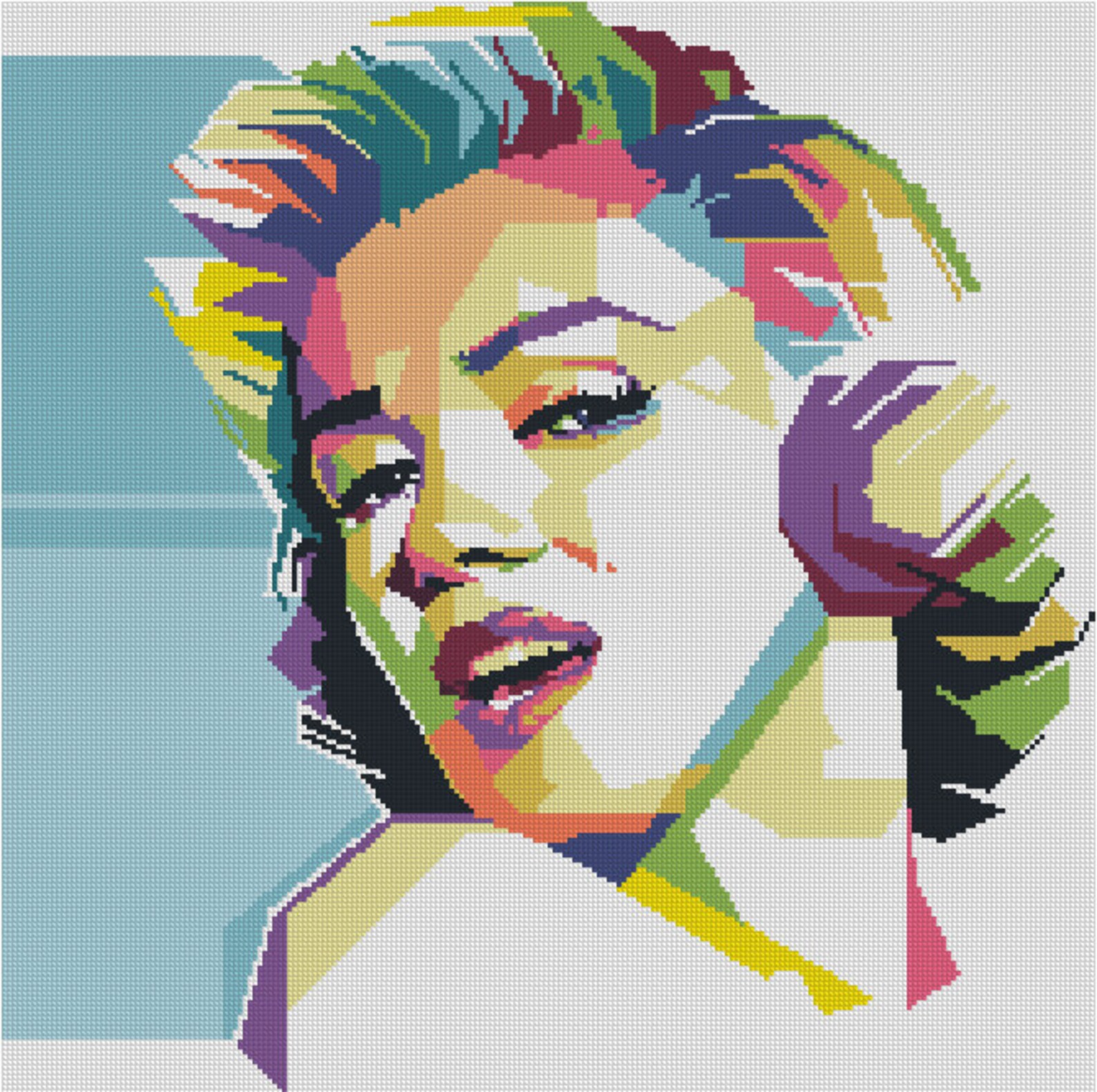 Marilyn Monroe portrait Cross Stitch pattern PDF Home Decor | Etsy