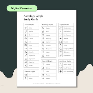 Astrology Glyph Study Guide (Digital Download)
