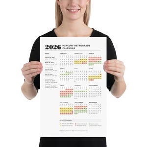 2026 Mercury Retrograde 12x18&quot; Poster