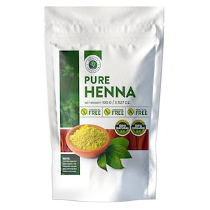 Henna Powder for Hair Dye | 100% Natural & Organic | Pure Herbal Hair Color in Brown/Red | Henna Cosmetics