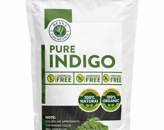 Natural Indigo Hair Dye Powder: Herbal Black & Brown Shades