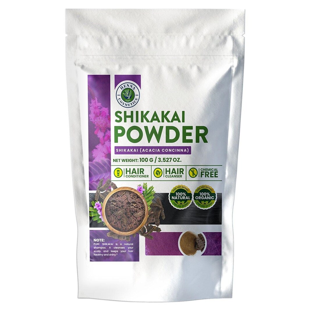 Shikakai Powder acacia Concinna 100 Grams 3.53 Oz. Pure, Gentle Hair Cleanser and Conditioner