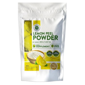 Lemon Peel Powder, 100% Organic Herbal Supplement for Skin and Hair | 100 Grams (3.53 Oz.)| Henna Cosmetic Cypri