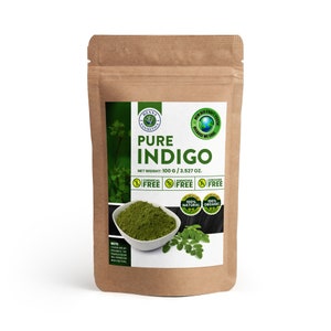 Indigo Powder for Hair Dye | 100% Natural Hair Color | Herbal Hair Coloring for Black & Brown Shades | Chemical-Free | Henna Cosmetics