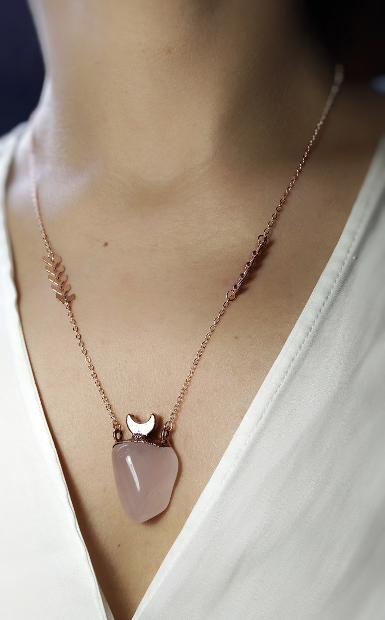 Stabilized Turquoise Necklace Red Jaspe Yellow Calcite Copper and gold plated rose