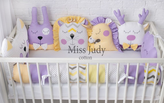 animal crib bumper