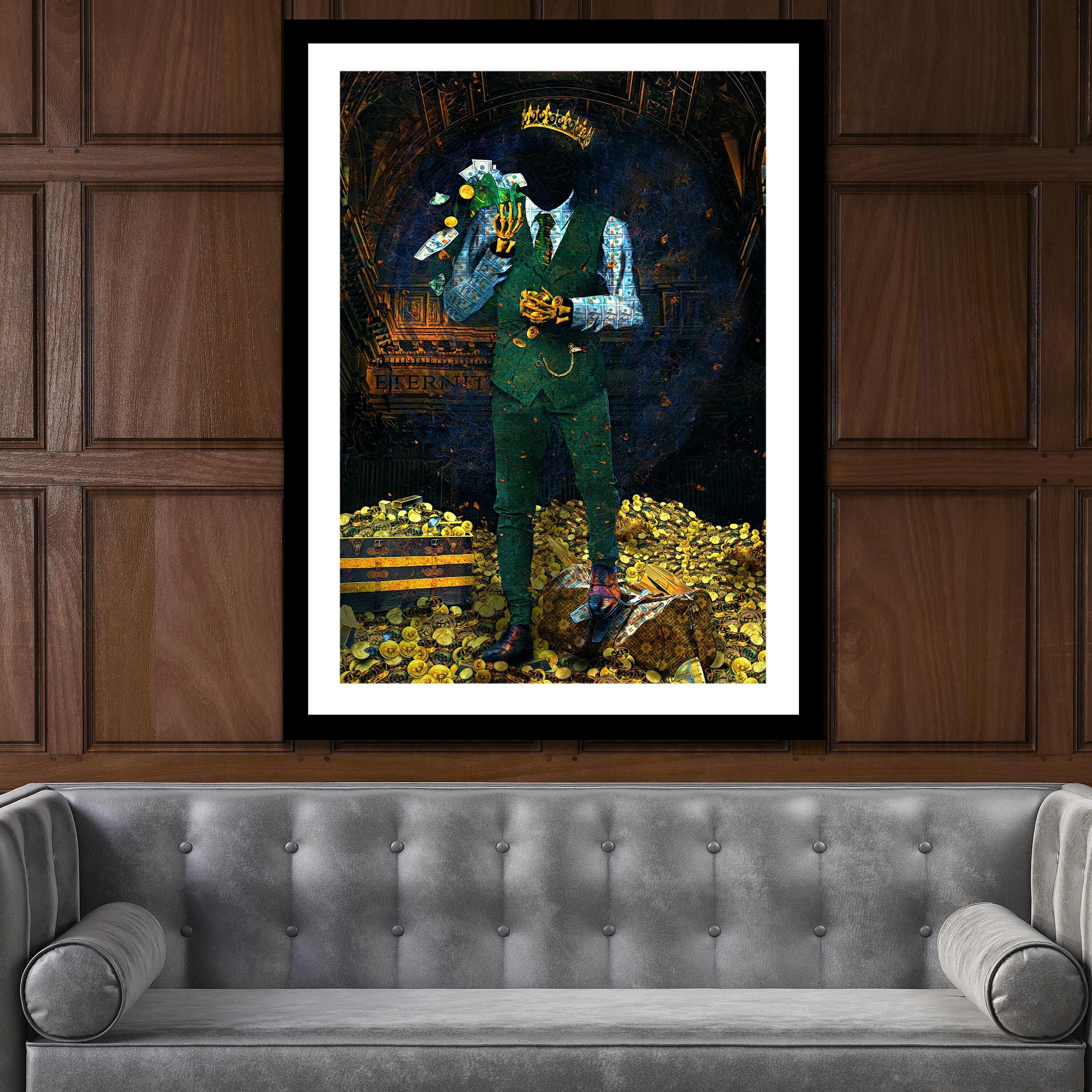 TIME IS MONEY Bitcoin Cryptocurrency Art Print on Semigloss - Skeleton Wall  Artwork - Skeleton Home Decor - Man Cave Entrepreneur Artwork - Etsy
