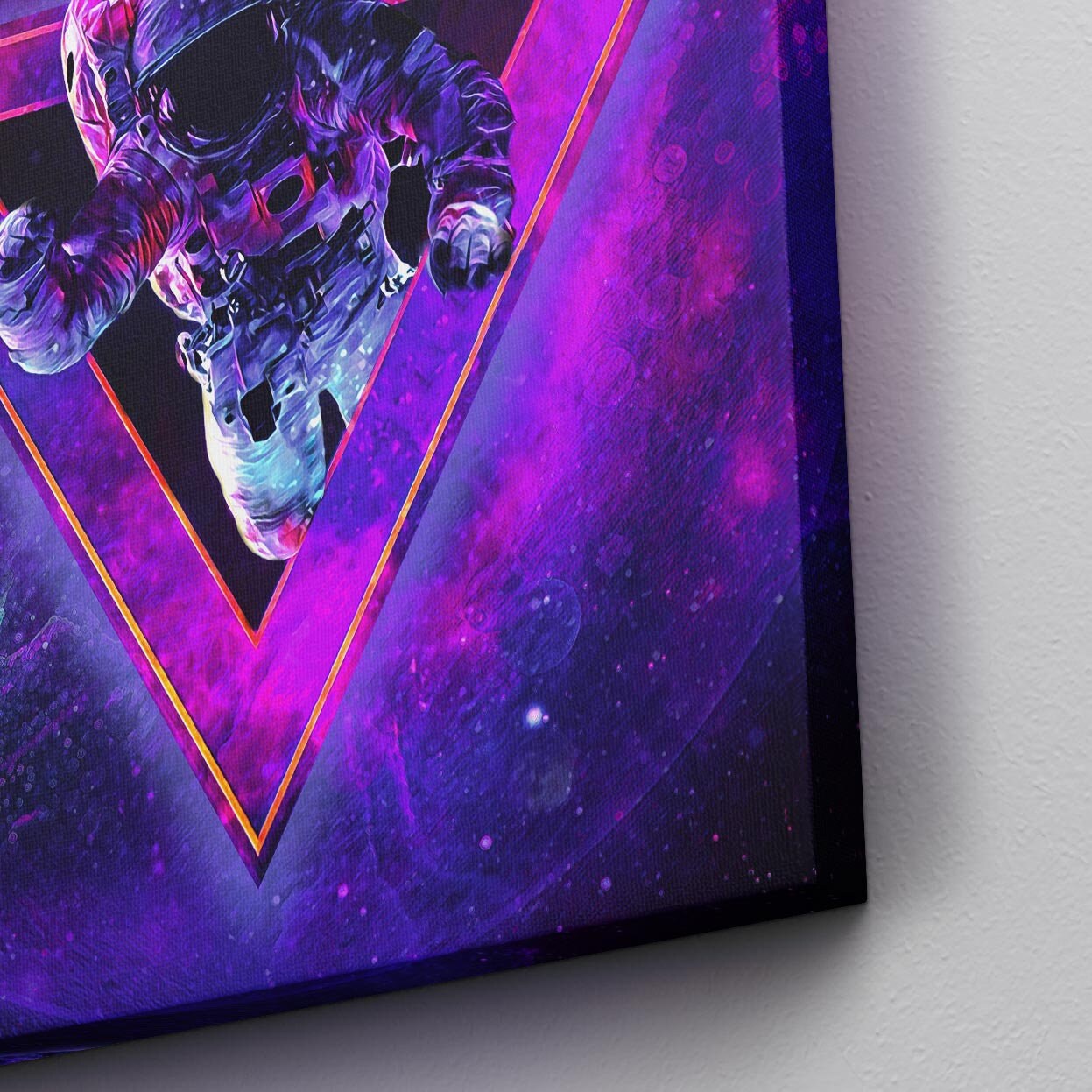Purple Astronaut Space Wall Art Moon Canvas Print Space Age Etsy