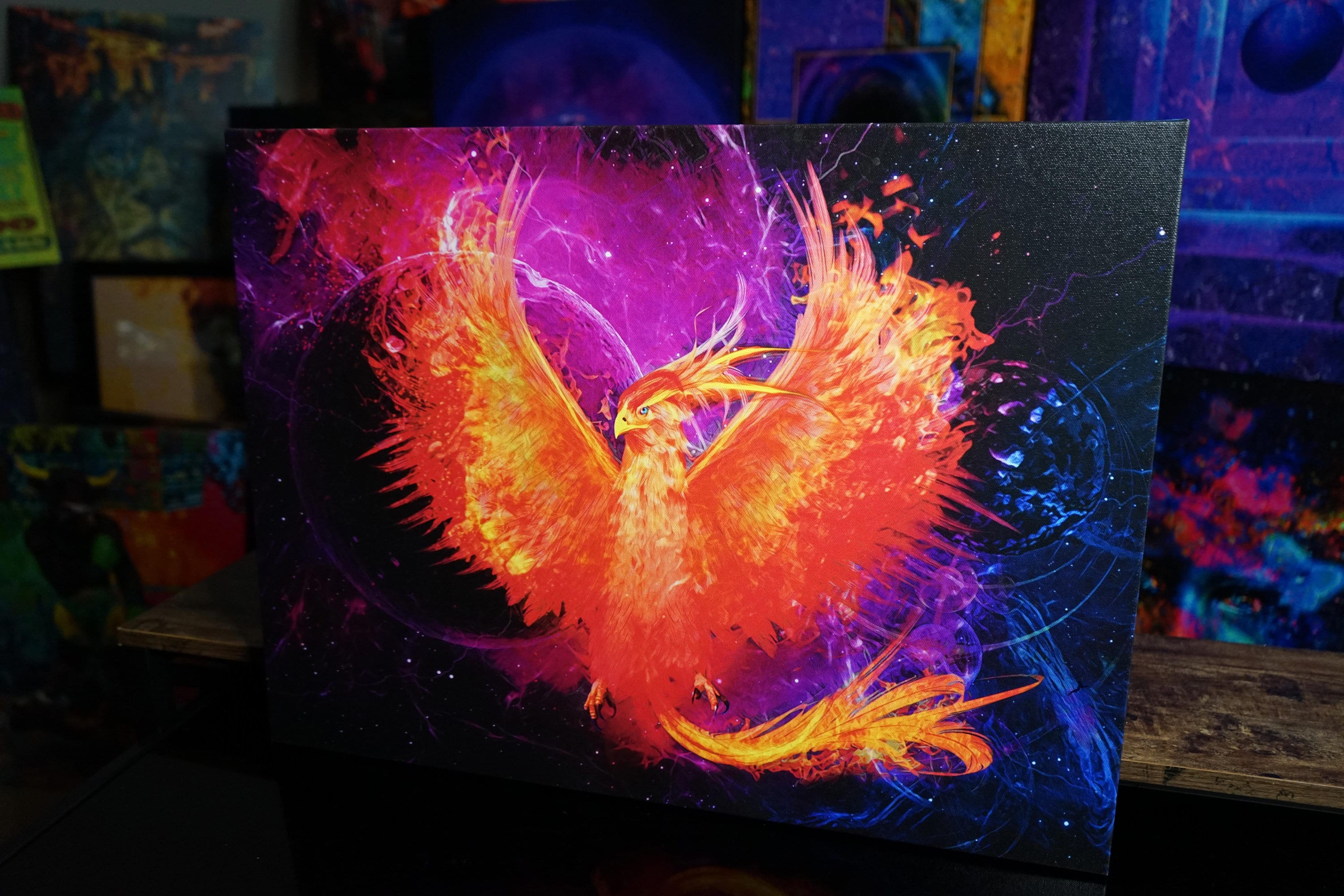 Phoenix Painting Phoenix Rebirth Fire Bird Canvas Art Print Etsy