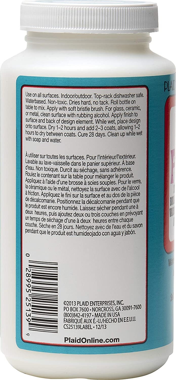 Mod Podge 16 oz Dishwasher Safe Gloss Etsy