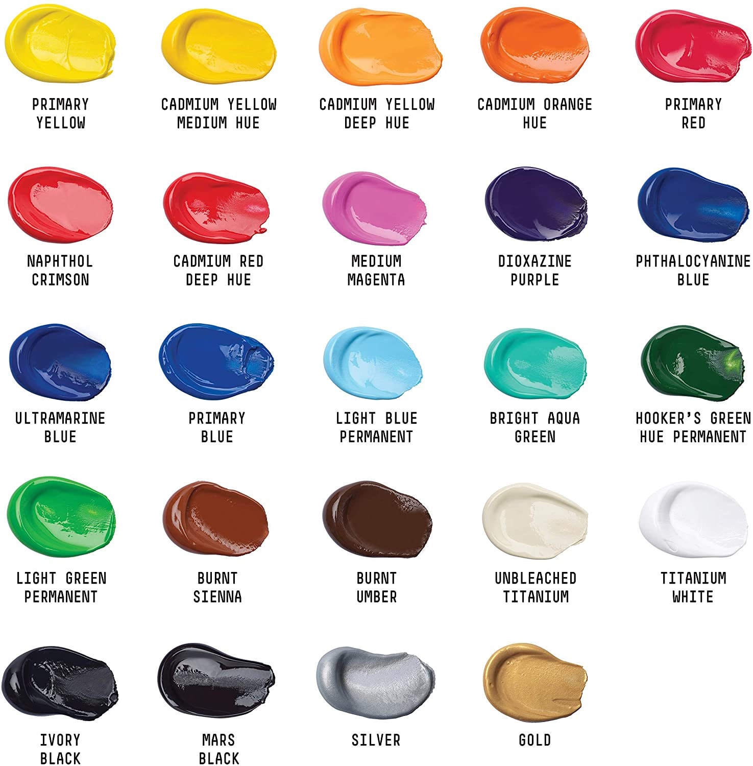 Liquitex BASICS Acrylic Paint Set 24 x 22ml tube 3699328 Etsy