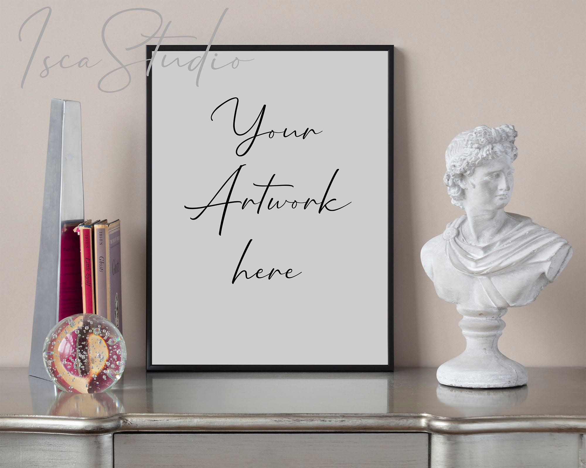 Black Thin Frame Mockup 30x40cm Ikea Frame Mockup Wall Art Etsy España