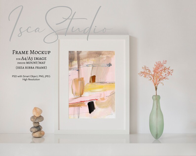 White Frame Mockup A4 A3 Ikea Ribba Styled Photography Etsy
