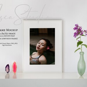 White Frame Mockup, Ikea Frame Lomviken, A4 or A3, Digital Download Mockup, Minimalist Frame Mockup, Mock Up Wall Art, Styled Photography