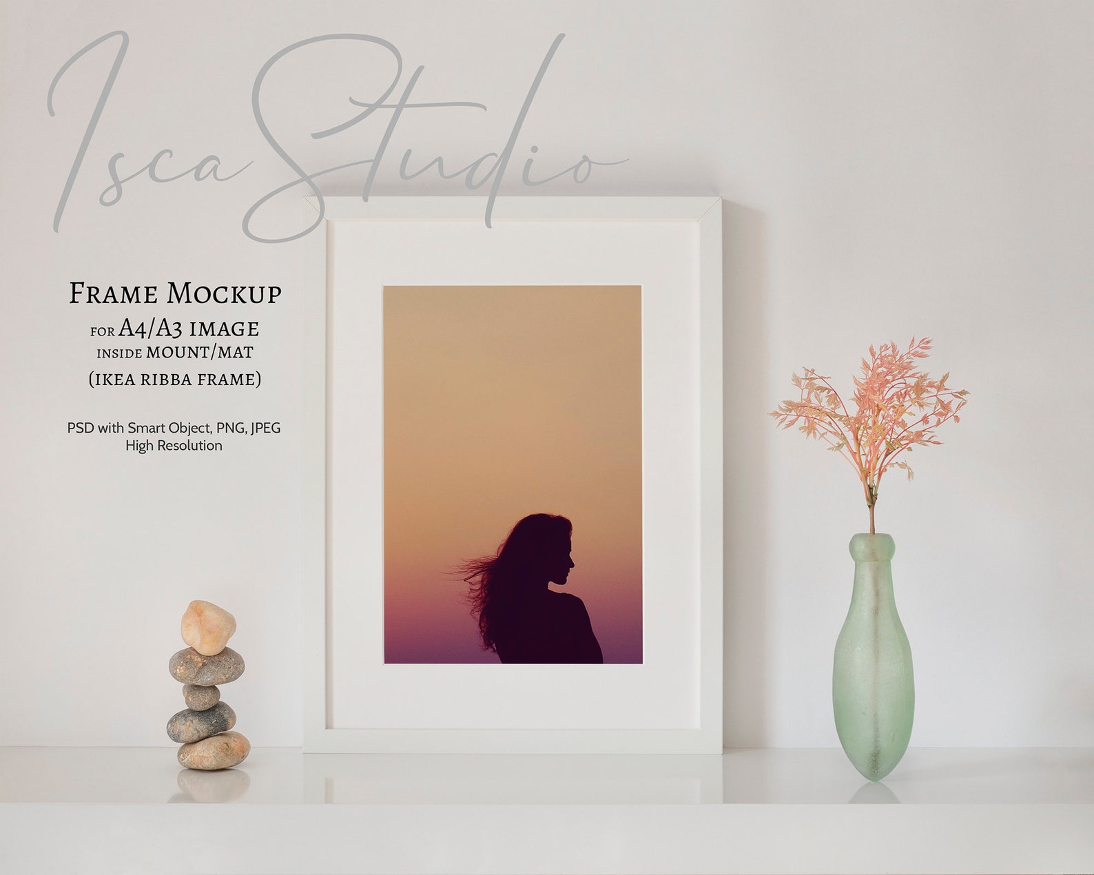 White Frame Mockup A4 A3 Ikea Ribba Styled Photography Etsy