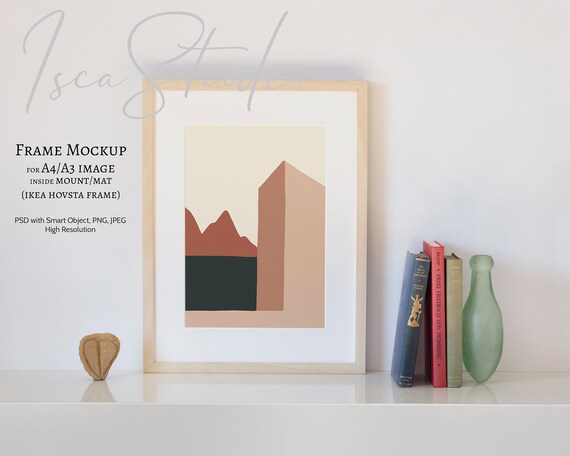 Wooden Frame Mockup A4 A3 Scandinavian Styled Photography Etsy