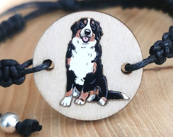 Bernese Mountain Dog bracelet, dog jewelry for women