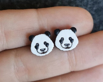 Panda Bear earrings, panda jewelry, cute earrings, animal jewelry, Panda Lover Gift, Animals lover gift