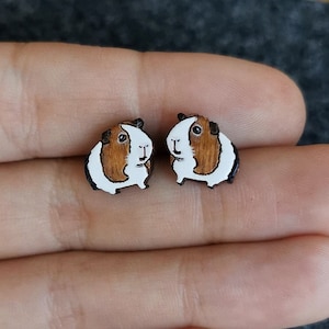 Guinea Pig stud earrings handmade pet jewelry