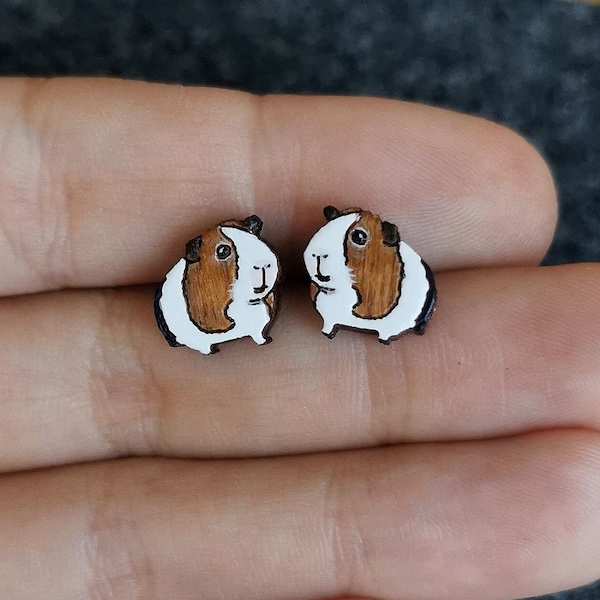 Guinea Pig  stud earrings handmade pet jewelry