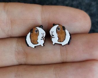 Guinea Pig  stud earrings handmade pet jewelry
