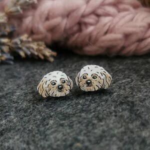 Shih tzu earrings, dog lover gift