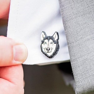 Custom Pet Cufflinks, Personalized dog cufflinks, mens accessory, wedding cufflinks, groomsmen cufflinks image 1