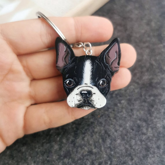 Boston terrier best sale keyring