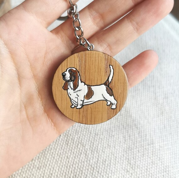 Basset hound keychain sale