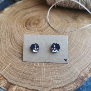 Bernese Mountain Dog earrings, dog lover image 7