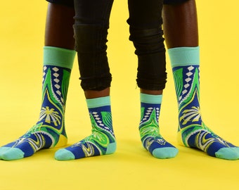 KIDS Dashiki Socks (Blue)