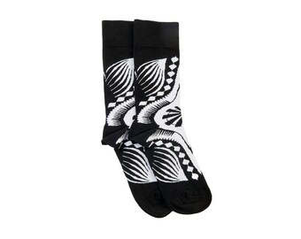 Calcetines de algodón con estampado Dashiki / Diseño unisex afrocentrista