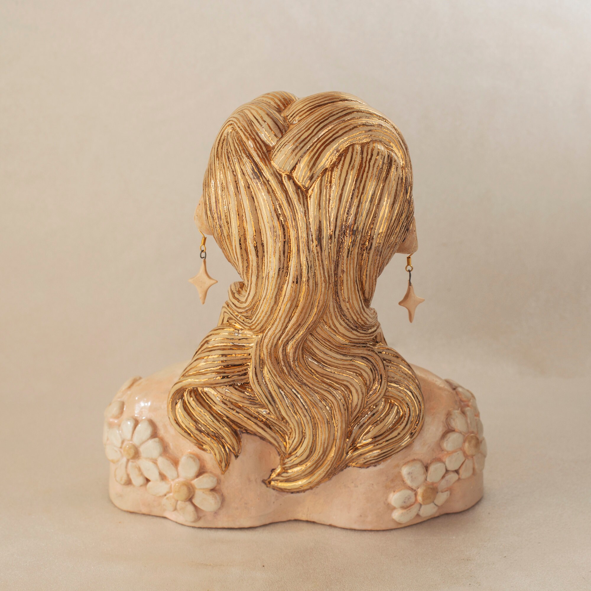 Ceramic Bust Flower Girl Etsy