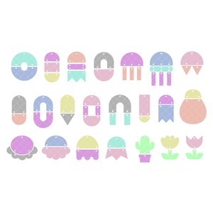 Earring SVG Instant Download Jewelry Template Geo Rainbow Arch Chandelier Flower Mega diy design your own Cut File PNG JPG dxf bundle