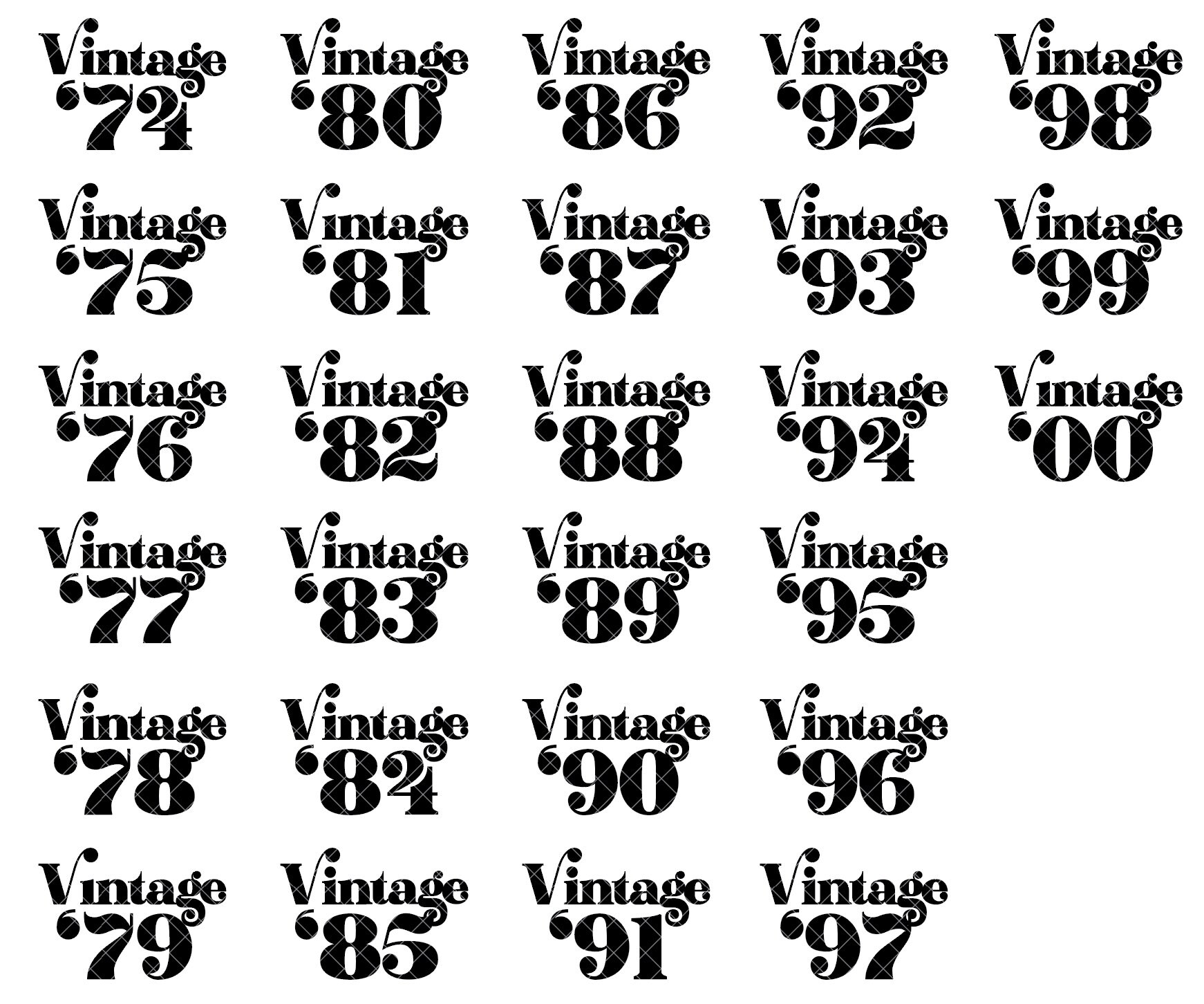 Lata 80. Lata osiemdziesiąte Xennial SVG Natychmiastowe