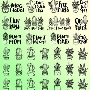 Pflanze SVG Sofortiger Download Pflanze Mama Pflanze Papa Pflanze Elternteil Crazy Plant Lady Pflanzen Kaktus Aloe Zimmerpflanze PNG JPG Dxf Schnitt File Bundle
