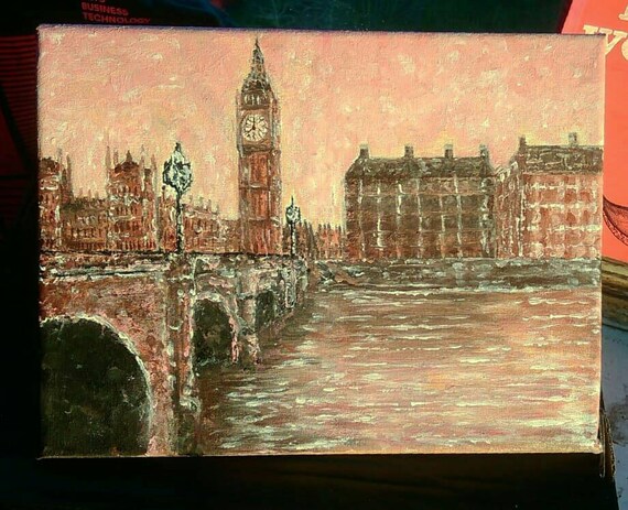 Westminster Bridge Acrylic Painting On Stretched Canvas Etsy Westminster Bridge Acrylic Painting On Stretched Canvas Etsy