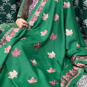 Phulkari Shawl | Kashmiri Shawl | Wool Shawl | Kashmiri Wool Shawl | Embroidered Shawl | Pashmina | Wool Shawl | Shawl | Dupatta | Scarf |