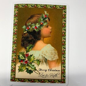 Christmas Deco Vintage Victorian Girl With Crown of - Etsy UK