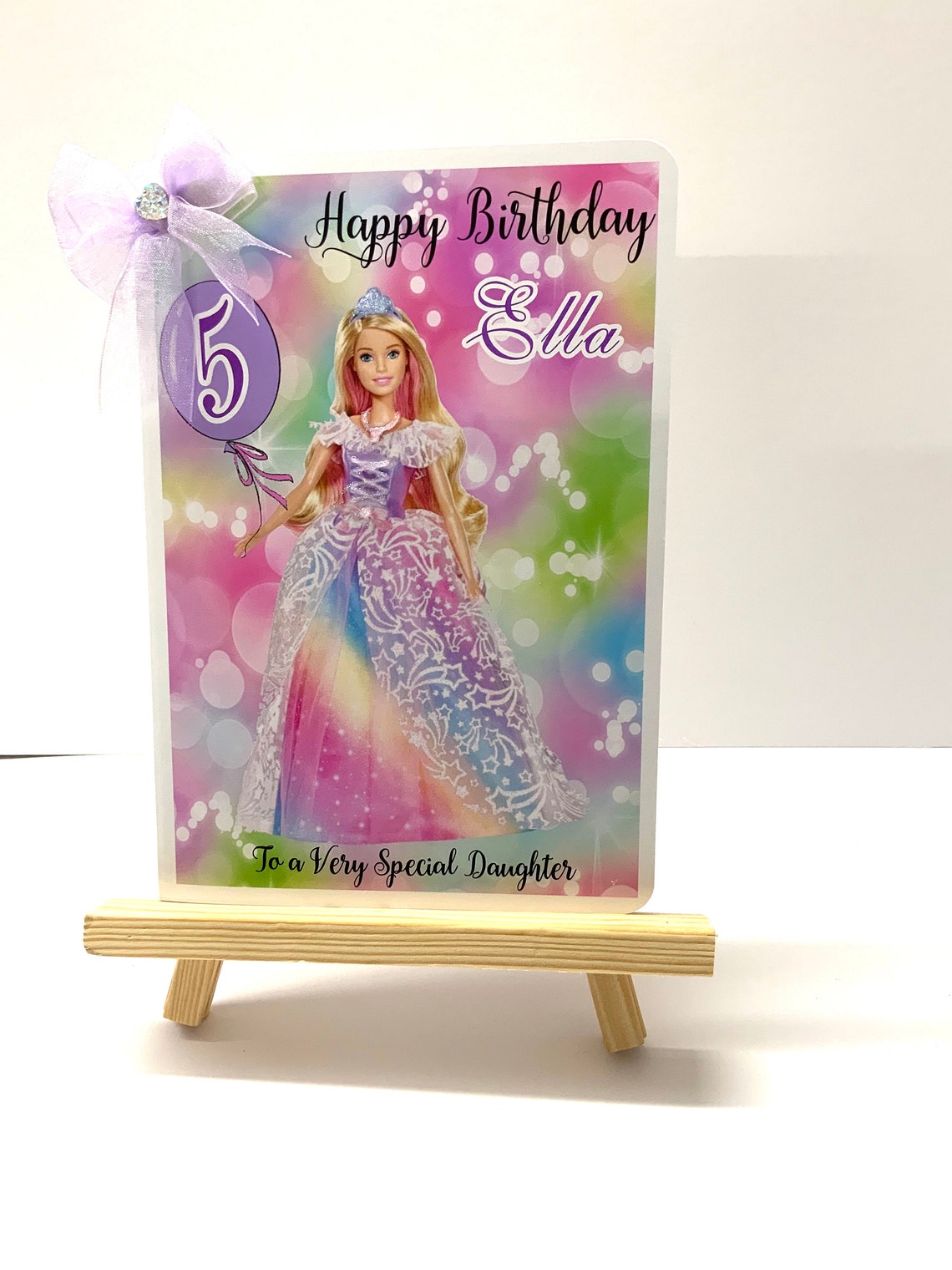 Barbie Personalised Birthday Card /princess Barbie | Etsy